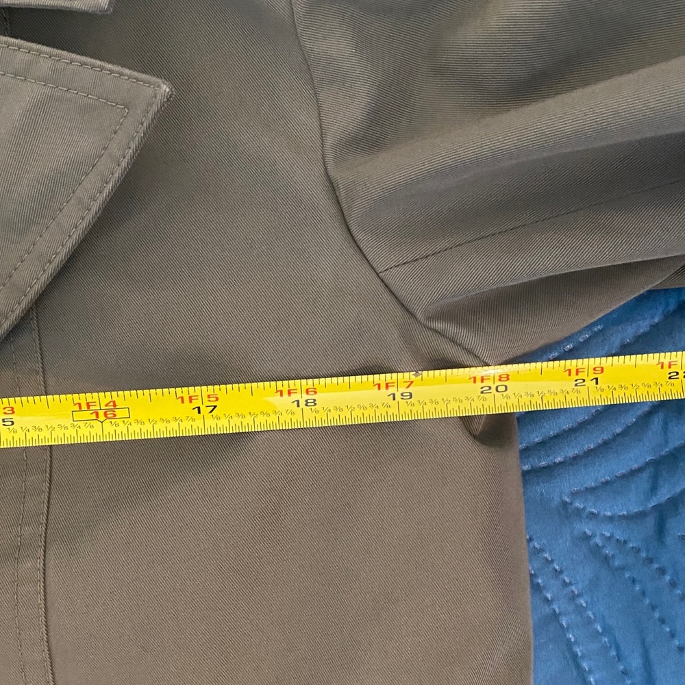 Banana Republic Olive Green Women's oversized cropped trench Jacket - Picture 11 of 11